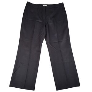 Pendleton Dress Pants Women 18 (Fits 38x30) Wide Leg Black Virgin Wool USA Made